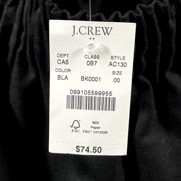NEW J Crew Skirt Womens 00 Black Pull On A-Line Skirt classic preppy - Picture 5 of 10